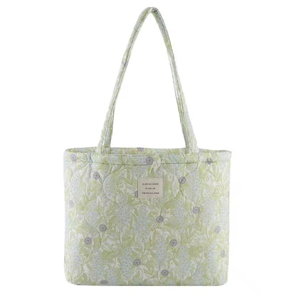 Floral Quilted Tote Bag - All Colours
