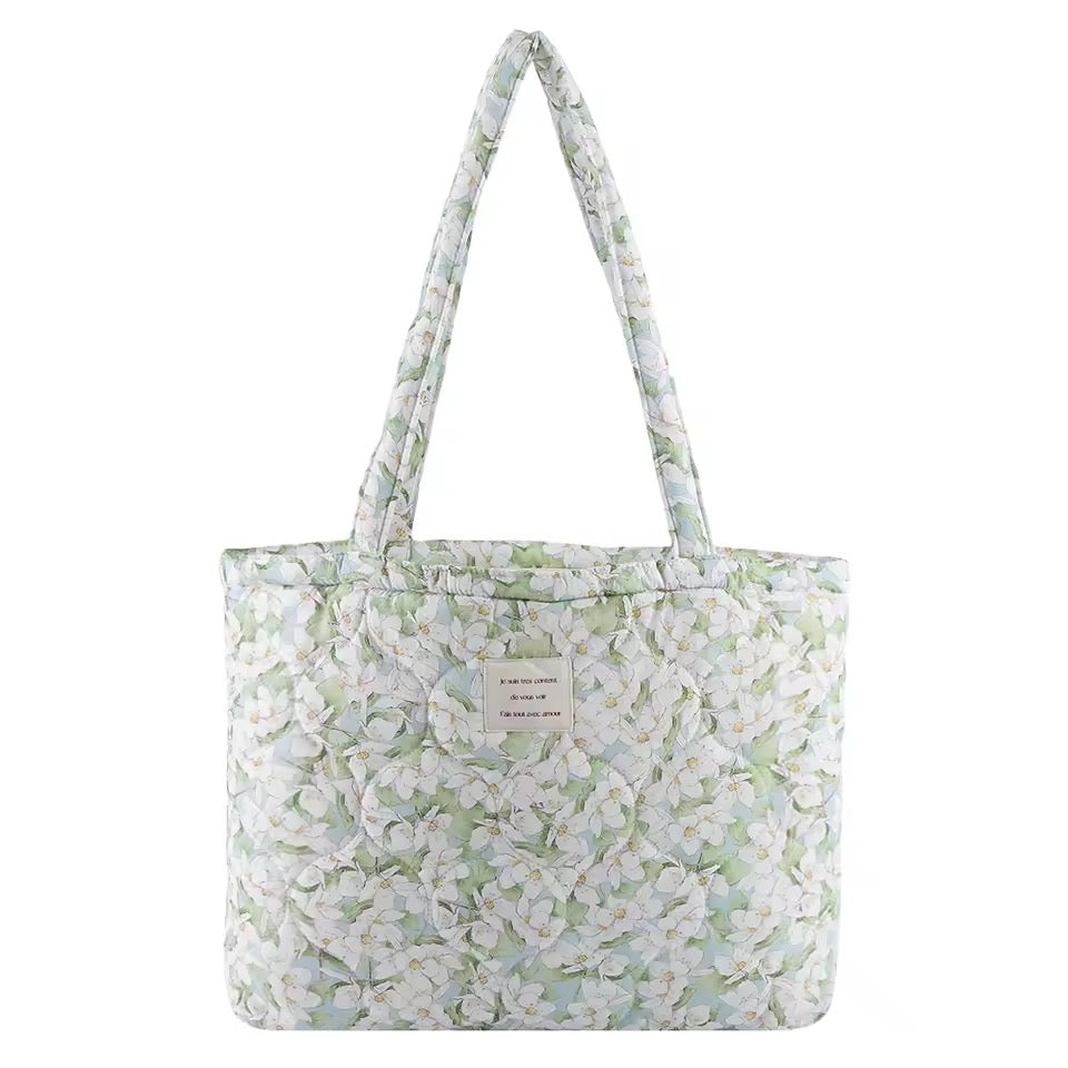 Floral Quilted Tote Bag - All Colours