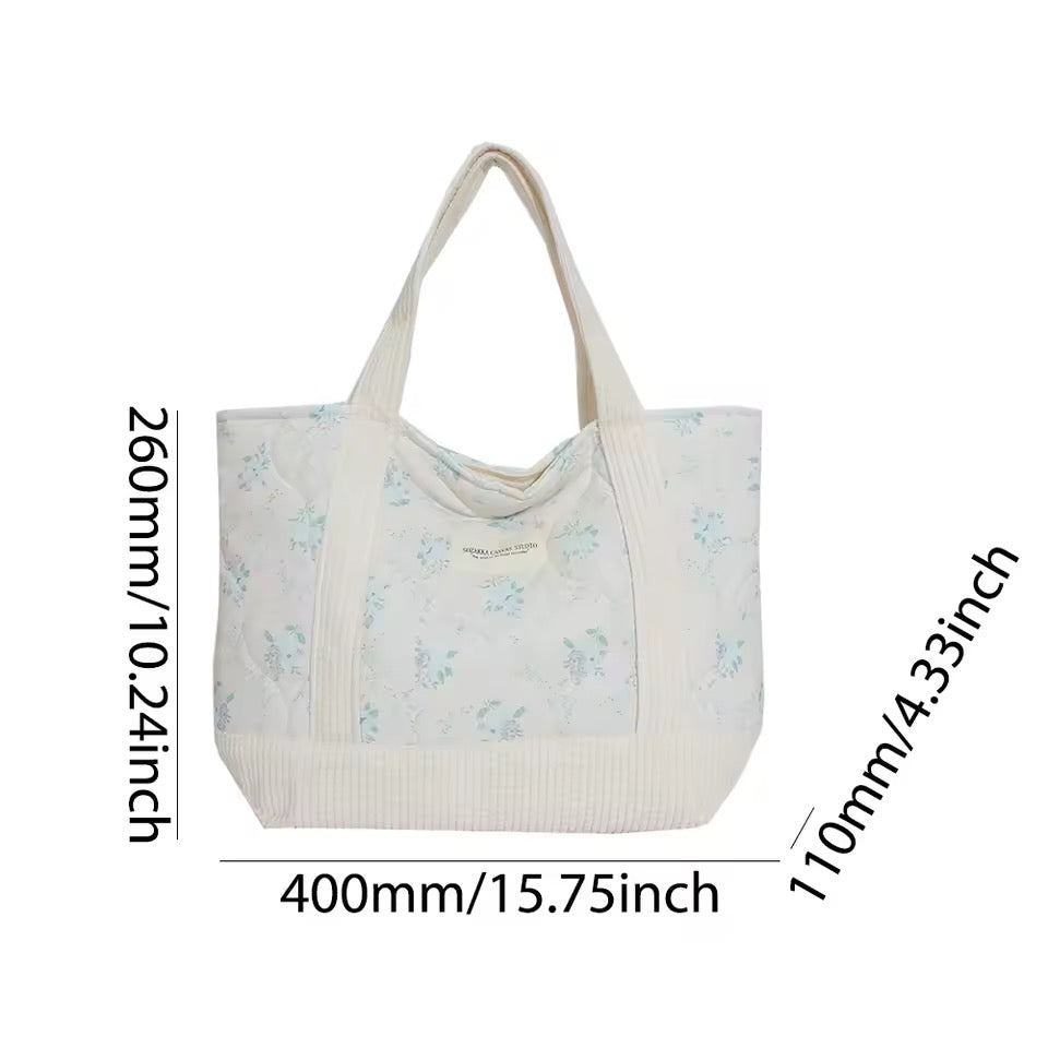 Everyday Floral Quilted Tote Bag