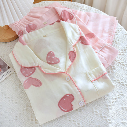 Pink Love Heart Pjs