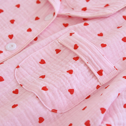 Pink & Red Love Heart 3 Piece Pyjama Set
