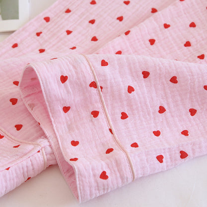 Pink & Red Love Heart 3 Piece Pyjama Set