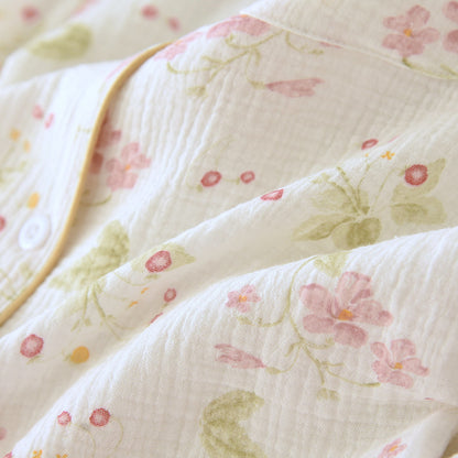 Pink Festive Cotton Gauze Pjs