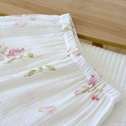 Pink Floral Print Cotton Pyjamas
