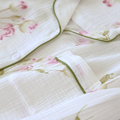 Pink Floral Print Cotton Pyjamas
