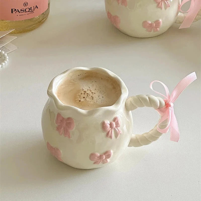 Coquette Mug With Pink Bows