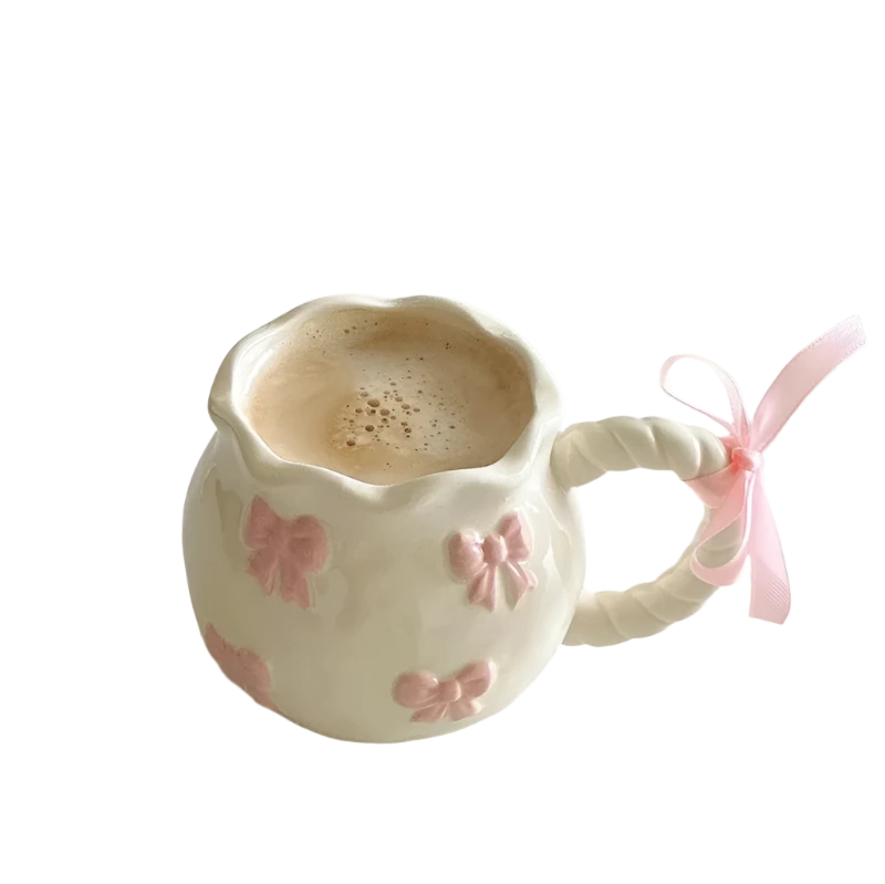 Coquette Mug With Pink Bows