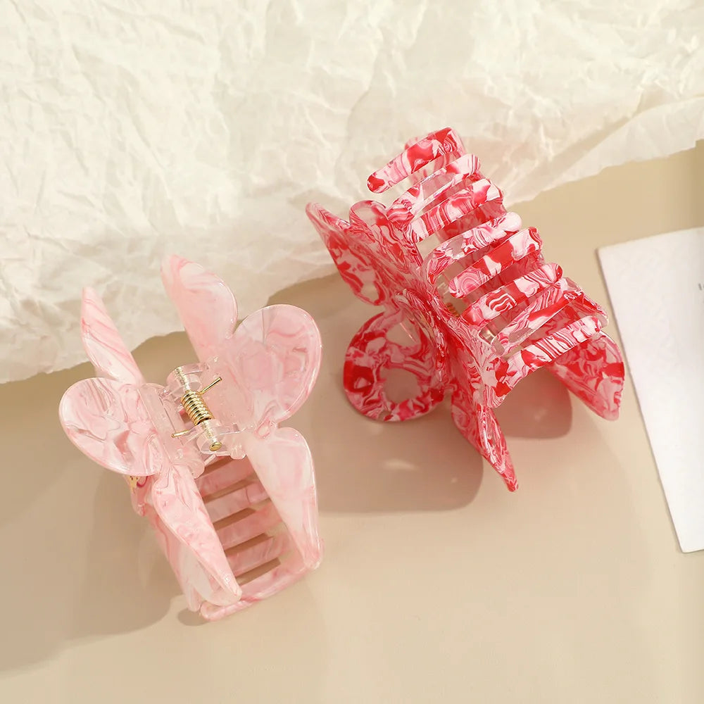 Pink Orchid Hair Claw Clip 