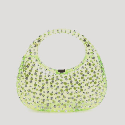 Diamanté Mini Acrylic Handbag - Rainbow/Blue/Lime