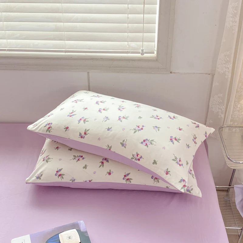 Romantic Purple Floral Bedding Set