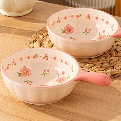 Pink Floral Dinnerware Set Creative Femininity