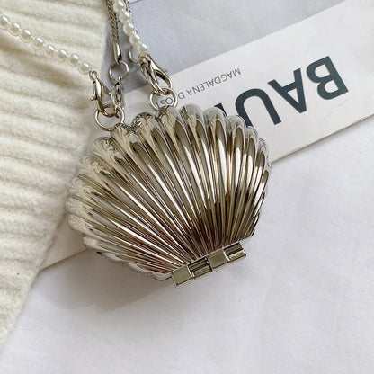 Shell Shape Mini Bag - Silver/Gold
