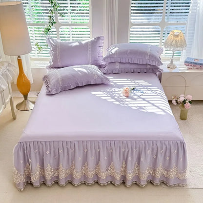 Romantic Lace Ruffle Bed Skirt