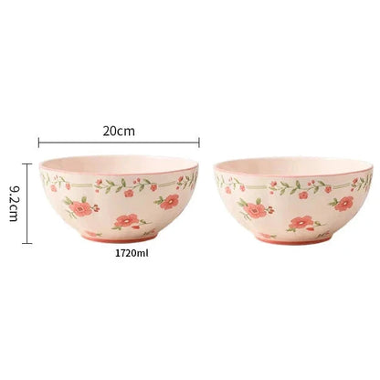 Pink Floral Dinnerware Set Creative Femininity