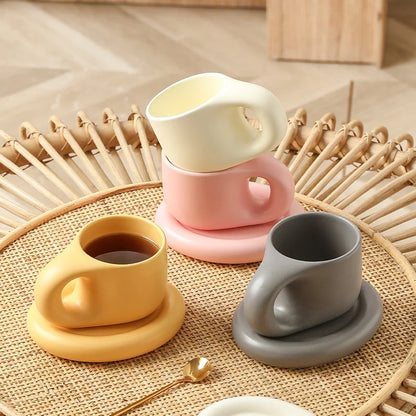 Chubby Mug & Saucer Set