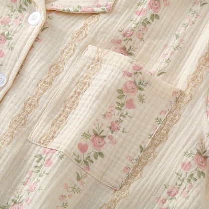 Vintage Floral Print Pyjamas