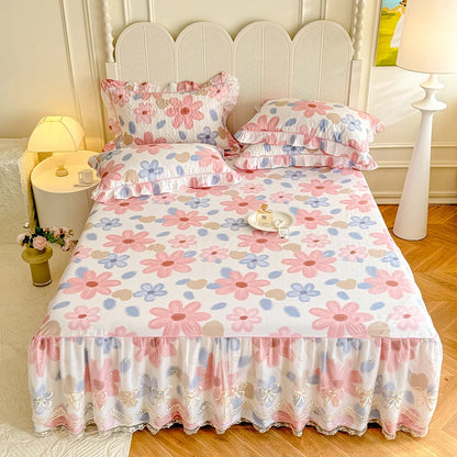 Romantic Lace Ruffle Bed Skirt