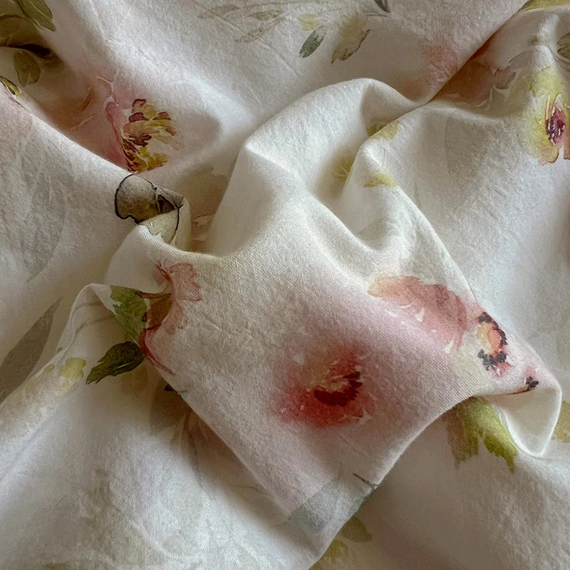 Floral Lace Trim Cotton Bedding Set Creative Femininity