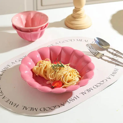 Vintage Pink Scalloped Bowls