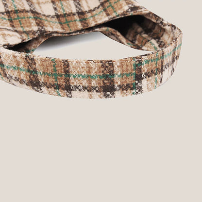 Brown Plaid Tote Bag