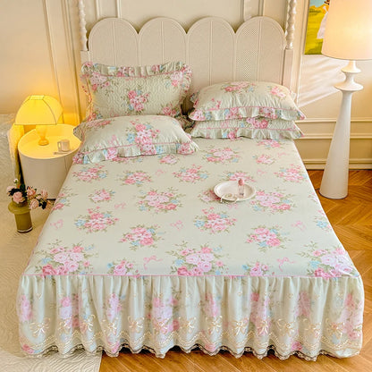 Romantic Lace Ruffle Bed Skirt