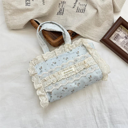 Vintage Lace Ruffle Mini Handbag Creative Femininity