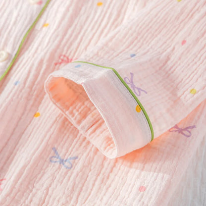 Cotton Crepe Coquette Bow Pjs