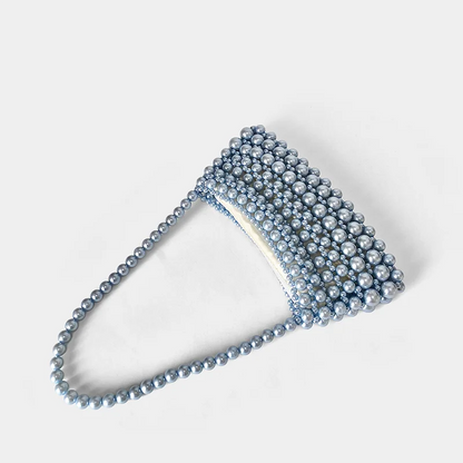 Pearlescent Beaded Shoulder Handbag
