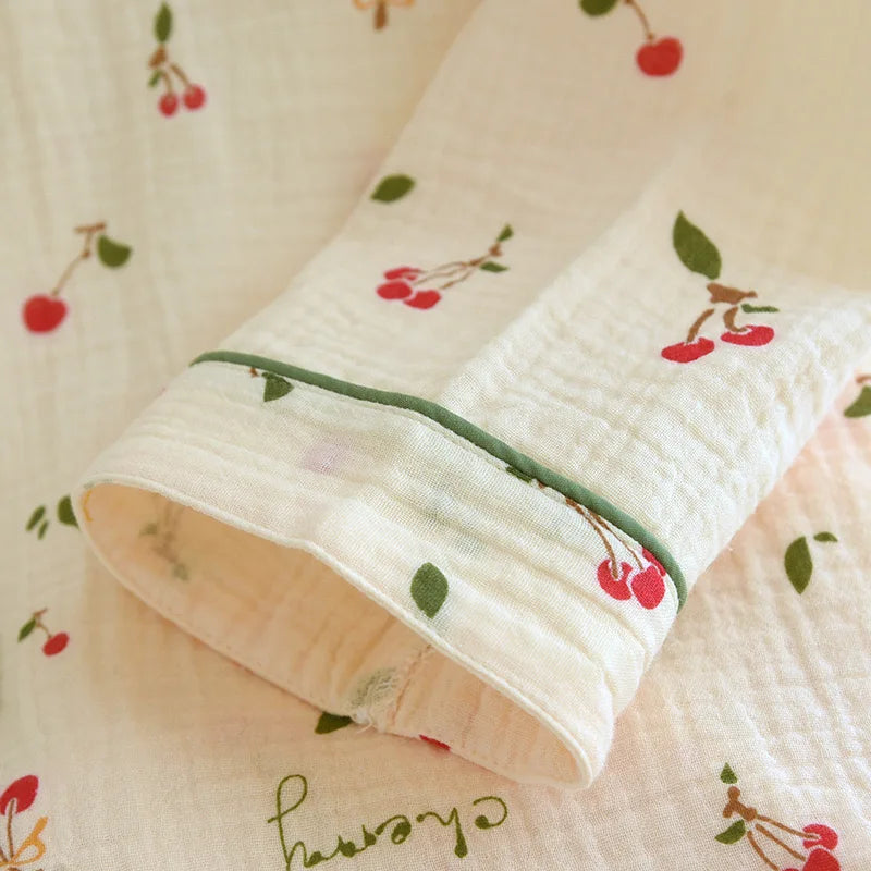 Red Cherry Cotton PJs