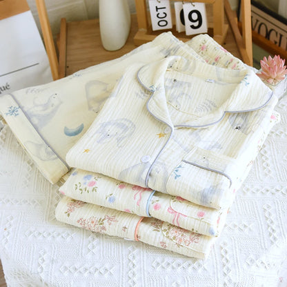 Blue & Pink Floral Pyjama Short Set