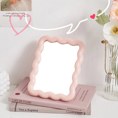 wiggly square vanity mirror 