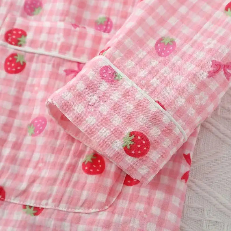 Strawberry Gingham Pyjama Set