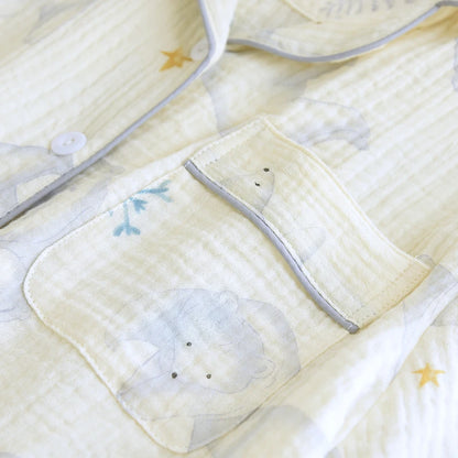 Blue & Pink Floral Pyjama Short Set