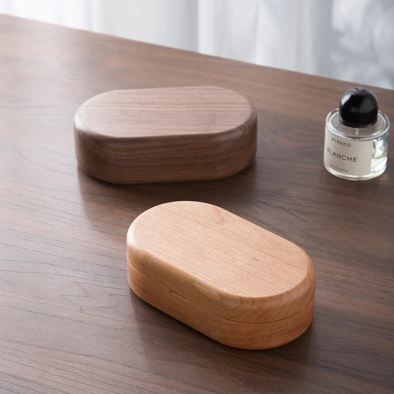 Oval Mini Wooden Jewellery Box