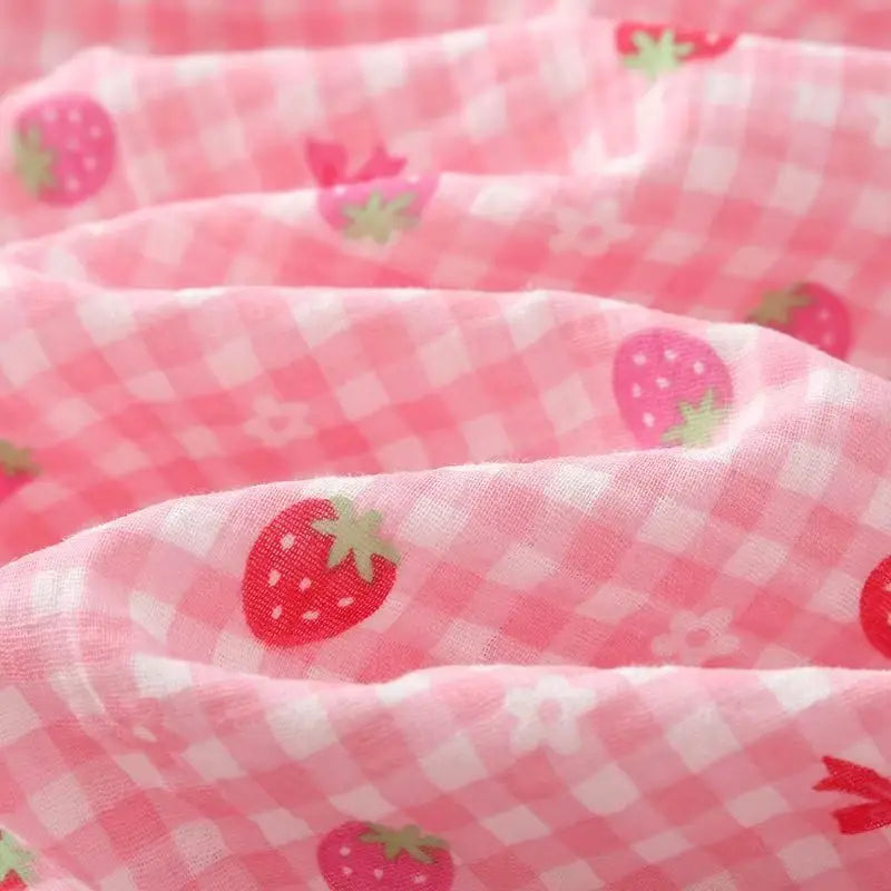 Strawberry Gingham Pyjama Set