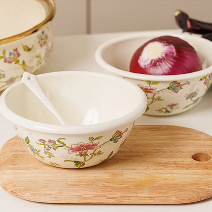 Vintage Floral Baking Bowl