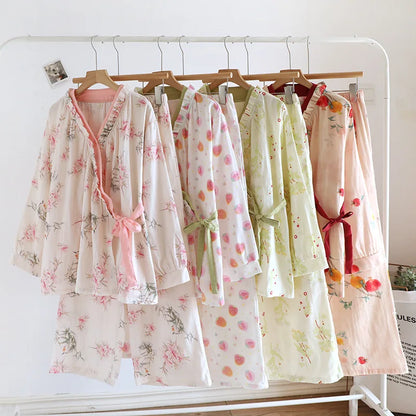 Blossom Kimono Style Wrap Pyjamas
