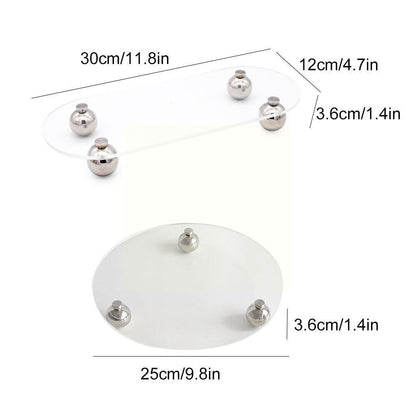 Acrylic Vanity Stand With Chrome Legs