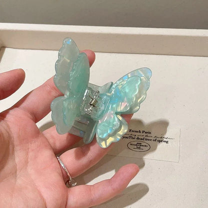 iridescent hair claw clip