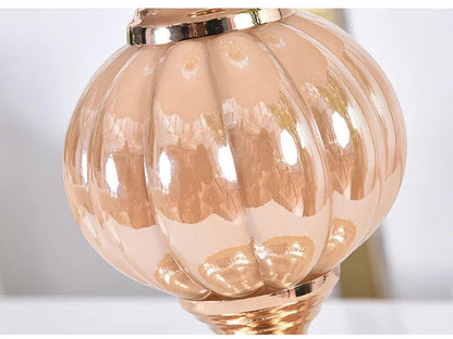 Vintage Floral Glass Tassel Lamp