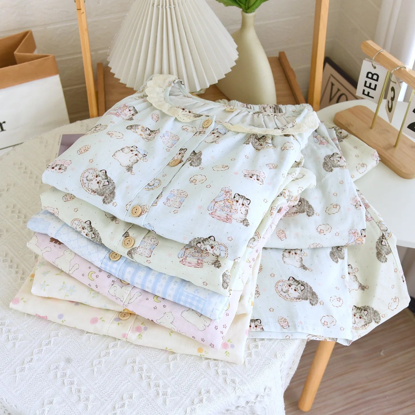 Women's 100% Cotton Cute Kawaii Pj Sets