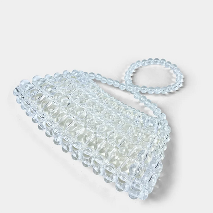 Pearlescent Beaded Shoulder Handbag