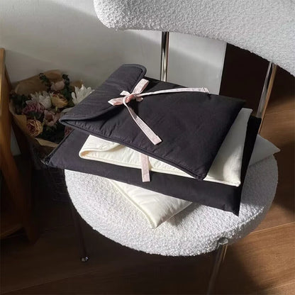 Quilted Laptop Case With Pink Bow