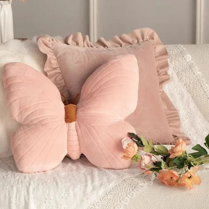 butterfly shape plush pillow 