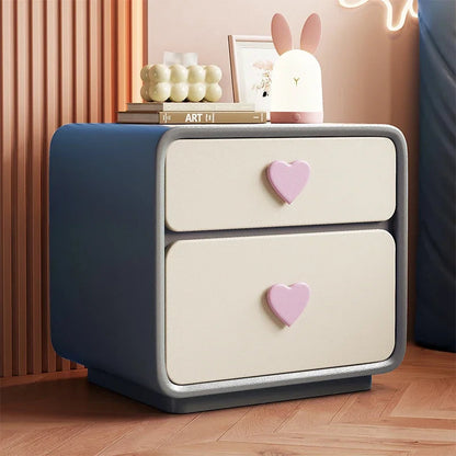 Pink Heart Bedside Table Creative Femininity