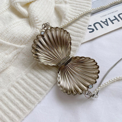 Shell Shape Mini Bag - Silver/Gold