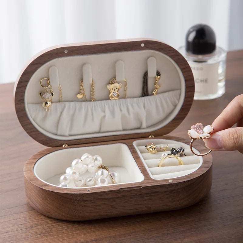 Portable Wooden Jewellery Box