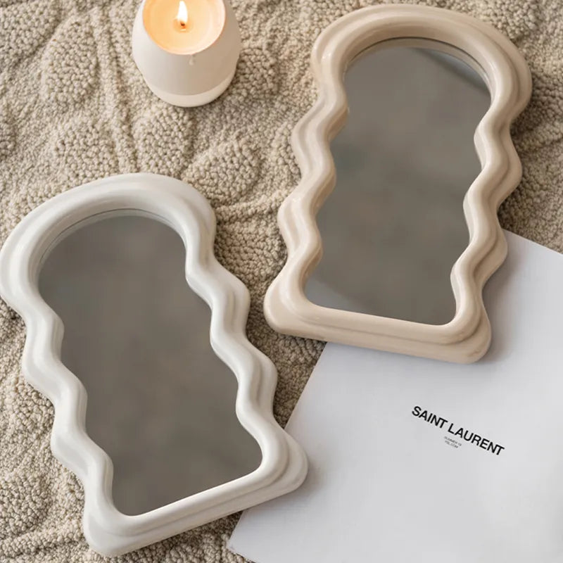 Wavy Table Top Mirror