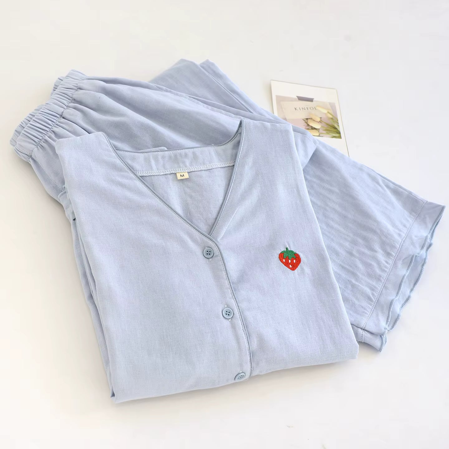 Strawberry Gingham Pyjama Set Creative Femininity
