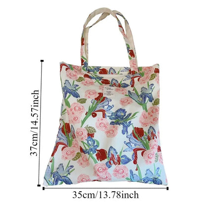 Pink Floral Vintage Tote Bags
